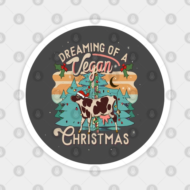 I'm Dreaming of a Vegan Christmas Funny Men Women Magnet by rhazi mode plagget